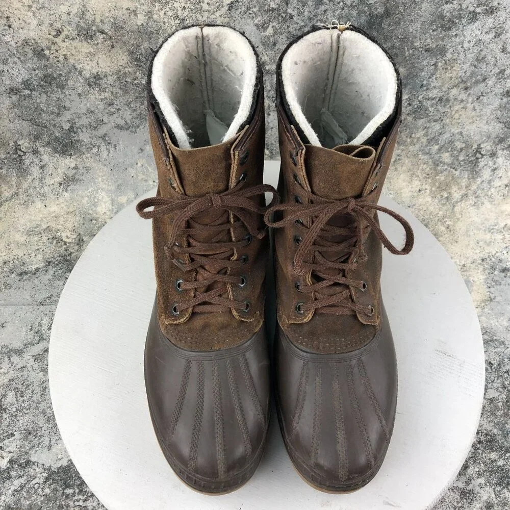 Sorel Men's Size 11 Kaufman Canada Ice Pac Wool Lined Lace-Up Winter Boots FAIR